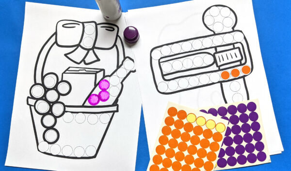 8 PURIM Coloring and Do a Dot Sheets