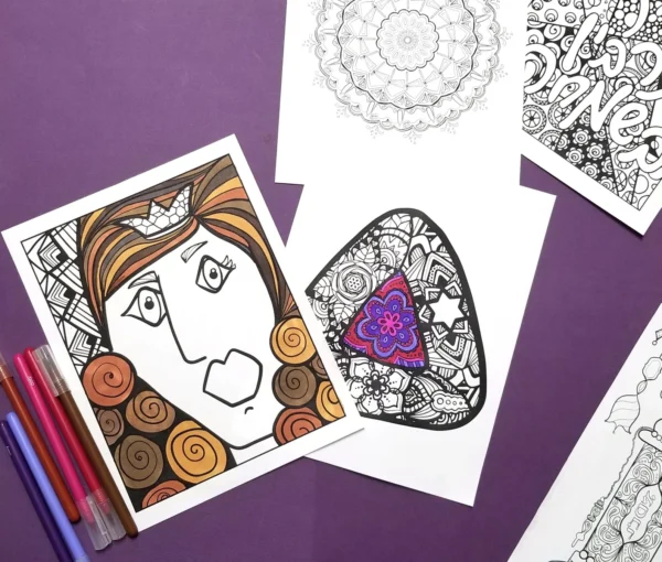 Purim Coloring Pages for Adults / PDF - Image 9