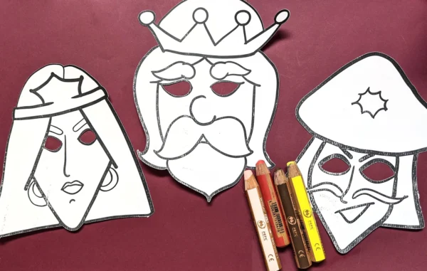 9 Color-in PURIM Masks and Coloring Pages - Image 5