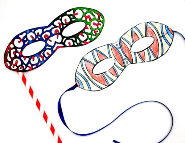 12 Printable Color-in Masquerade Masks for Kids & Adults - Image 7