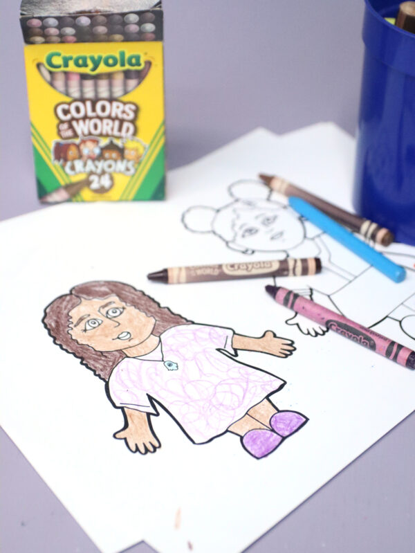 Jewish Diversity Puppets Coloring Pages |  Achdut Unity Activity & Paper Craft - Image 3