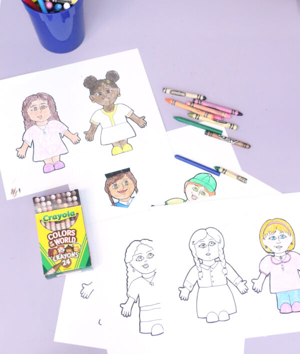 Jewish Diversity Puppets Coloring Pages |  Achdut Unity Activity & Paper Craft - Image 4
