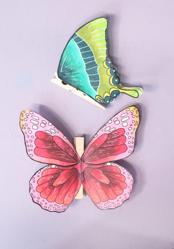 Butterfly Wings Templates | Paper Butterfly Clothespin Craft - Image 16