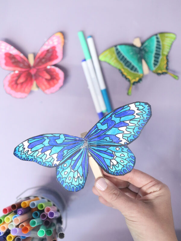 Butterfly Wings Templates | Paper Butterfly Clothespin Craft - Image 7