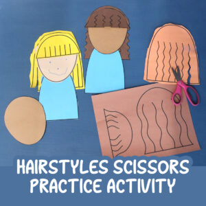 Hairstyle Cutting Craft and Scissors Skills Self Portrait Activity