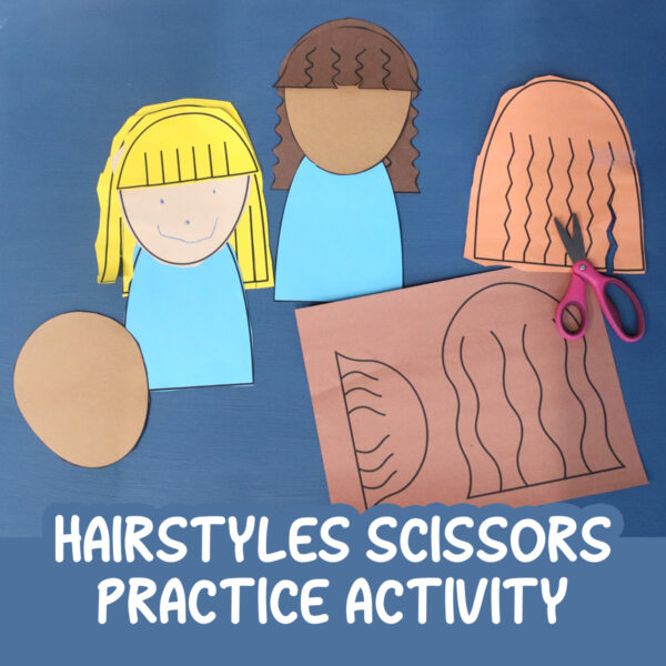 Hairstyle Cutting Craft and Scissors Skills Self Portrait Activity