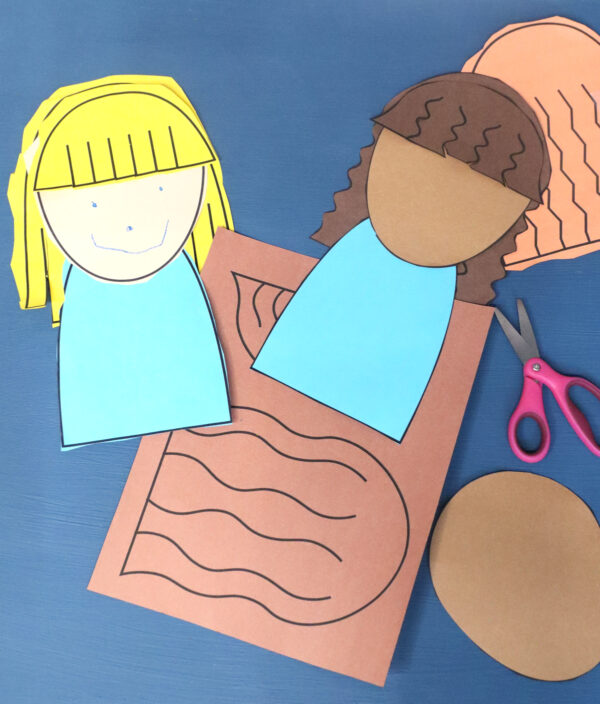 Hairstyle Cutting Craft and Scissors Skills Self Portrait Activity - Image 11
