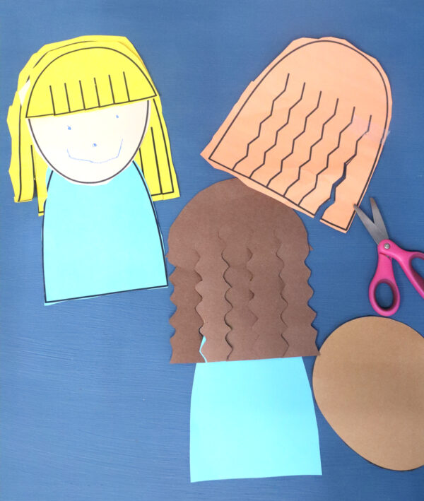 Hairstyle Cutting Craft and Scissors Skills Self Portrait Activity - Image 12