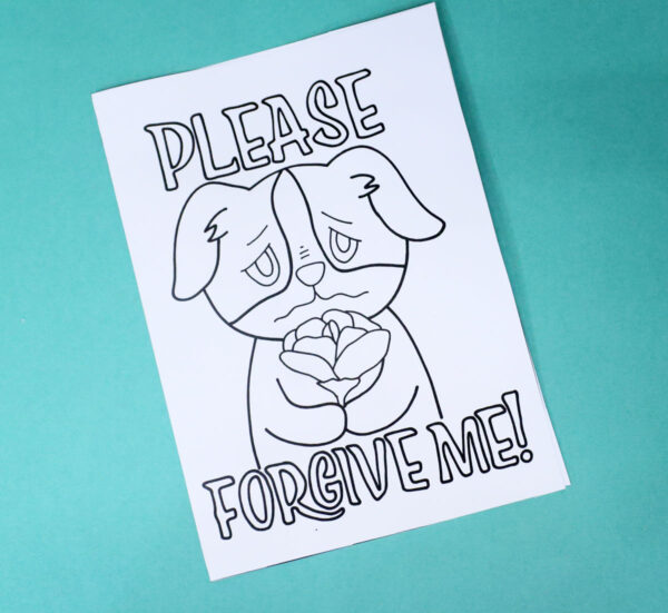 I'm Sorry Cards for Kids | Color & Craft Apology Cards for Rosh Hashanah, Yom Kippur - Image 6