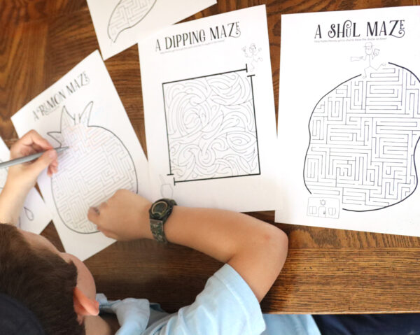 Rosh Hashanah Mazes | Printable High Holidays and Jewish Activity Worksheets for Kids | Fun Pages - Image 4