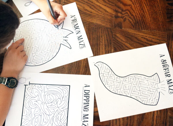 Rosh Hashanah Mazes | Printable High Holidays and Jewish Activity Worksheets for Kids | Fun Pages - Image 13