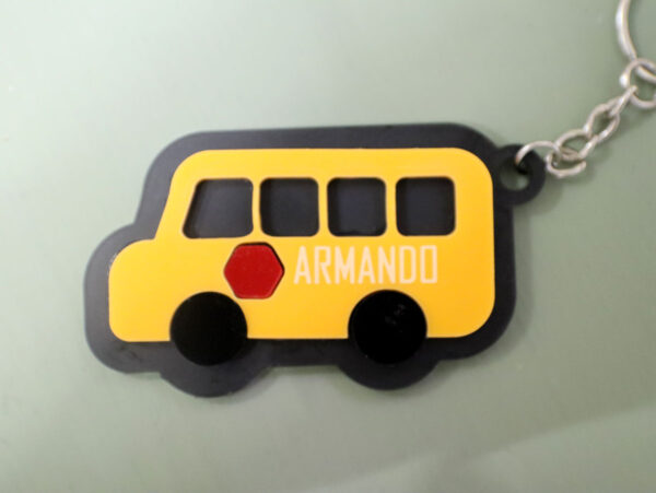 Layered School Bus SVG | Acrylic Keychain Laser Cut File | Cricut Cut Files - Image 7