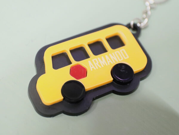 Layered School Bus SVG | Acrylic Keychain Laser Cut File | Cricut Cut Files - Image 9