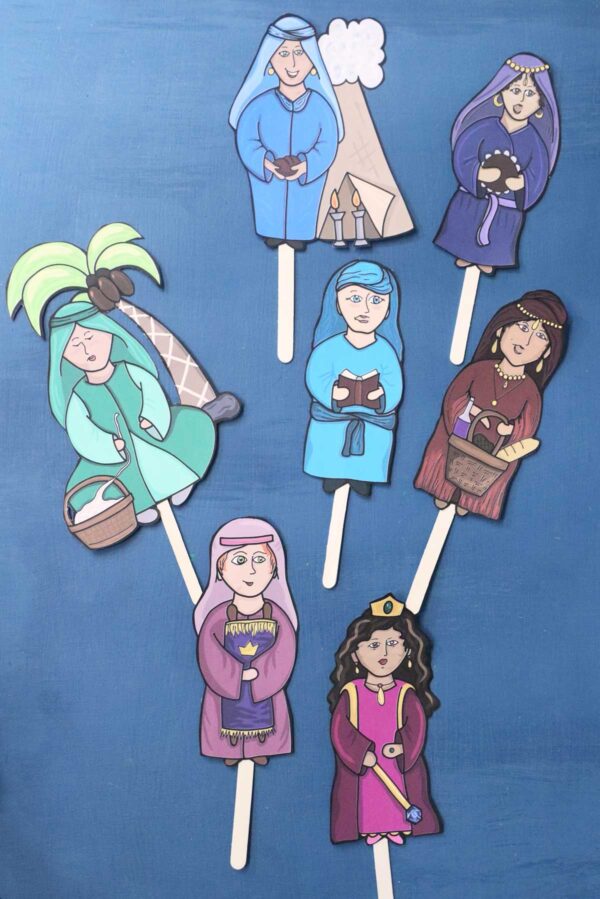 FULL COLOR 7 Neviot Prophetesses Puppets for Kids | Preschool and Kids Bible Tanach Toys - Image 9