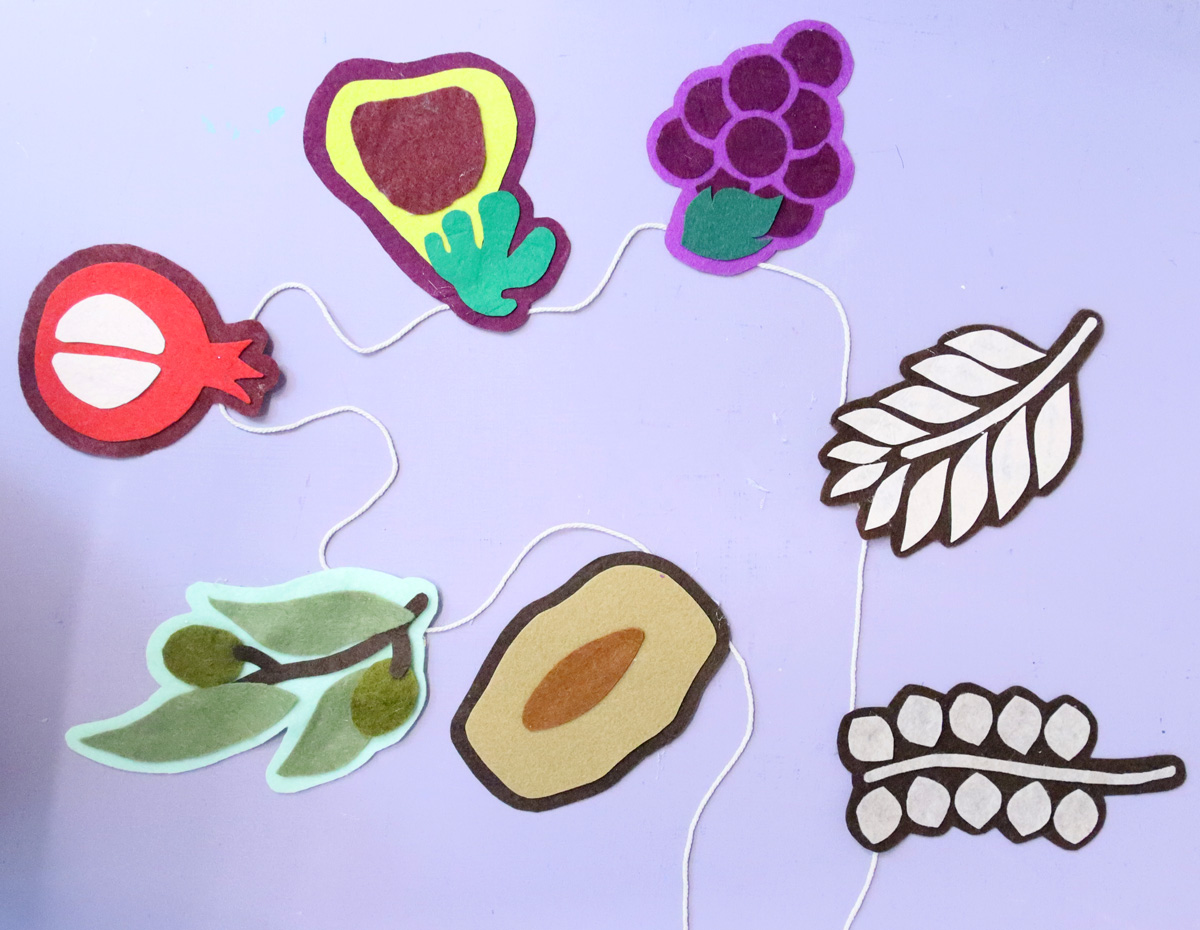 Felt Shivat Haminim 7 Species of Israel Craft Template - SVG & PDF - Image 18