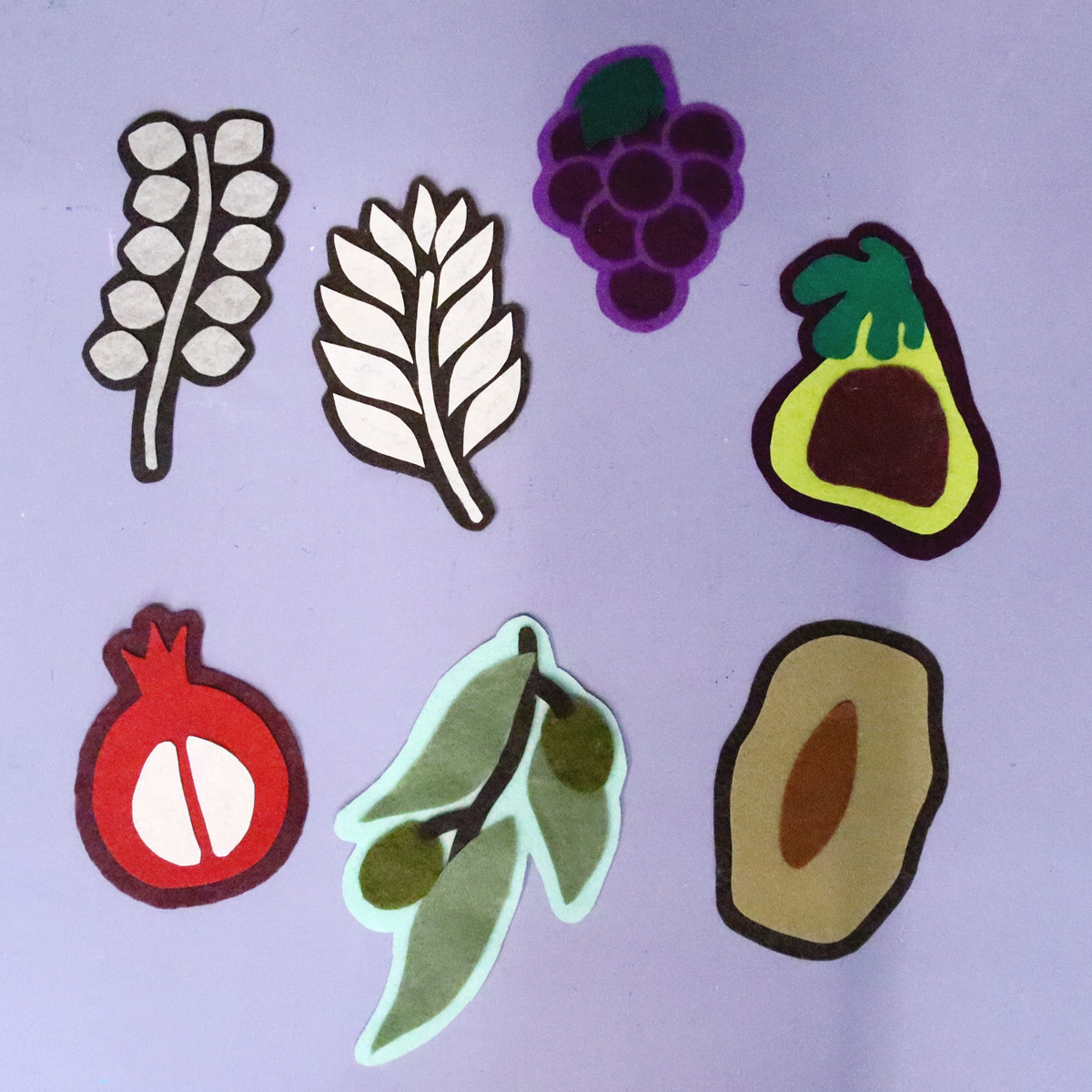 Felt Shivat Haminim 7 Species of Israel Craft Template - SVG & PDF - Image 15