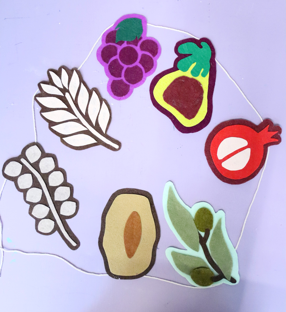 Felt Shivat Haminim 7 Species of Israel Craft Template - SVG & PDF - Image 17