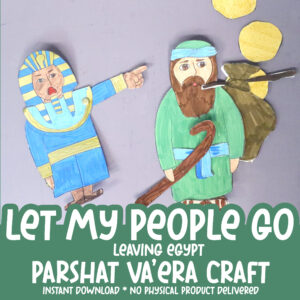 Bo Parsha Craft | Pharaoh and Israelite Leaving Egypt Puppets