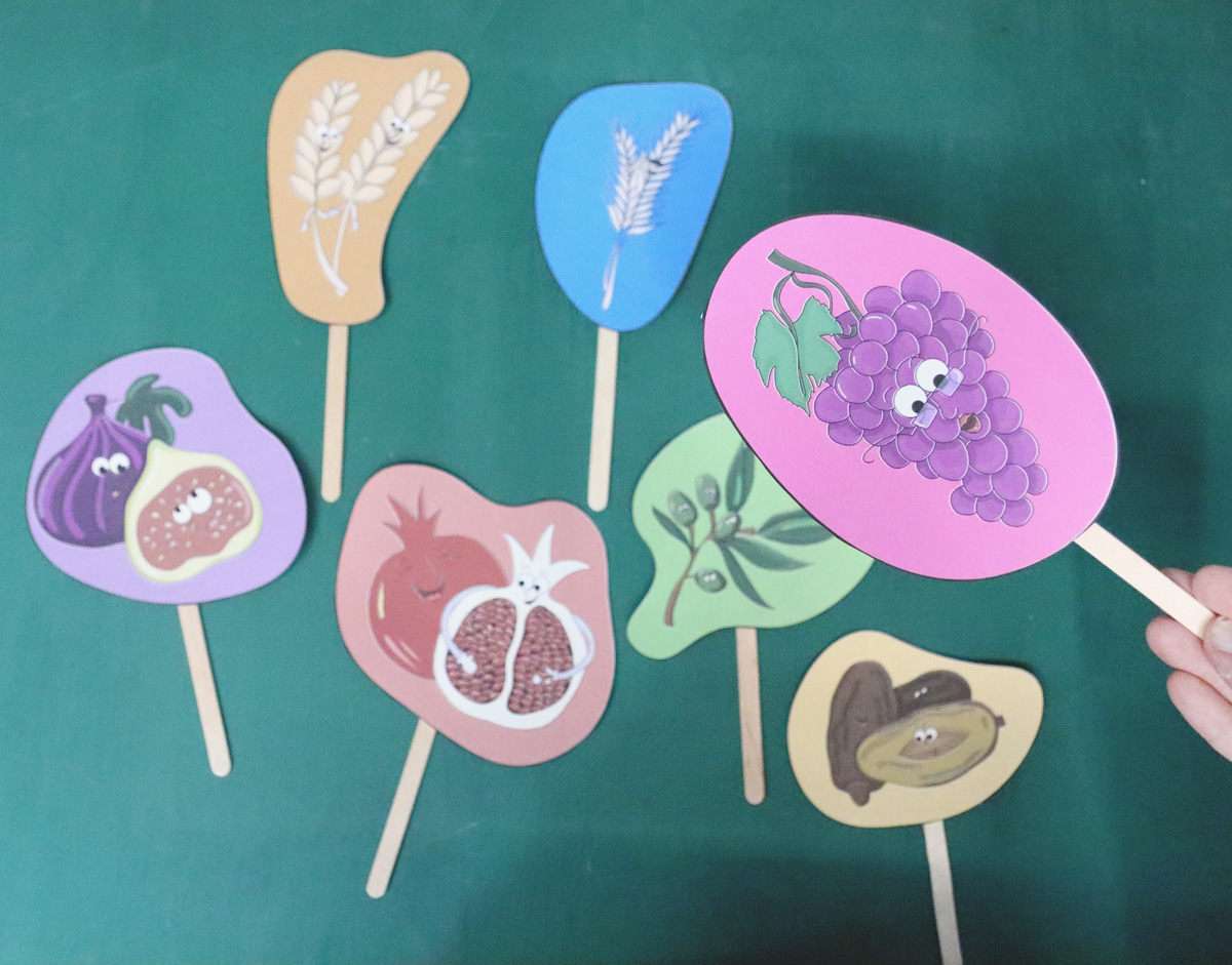 FULL COLOR 7 Species of Israel Craft - Shivat Haminim Printable Puppets - Image 9