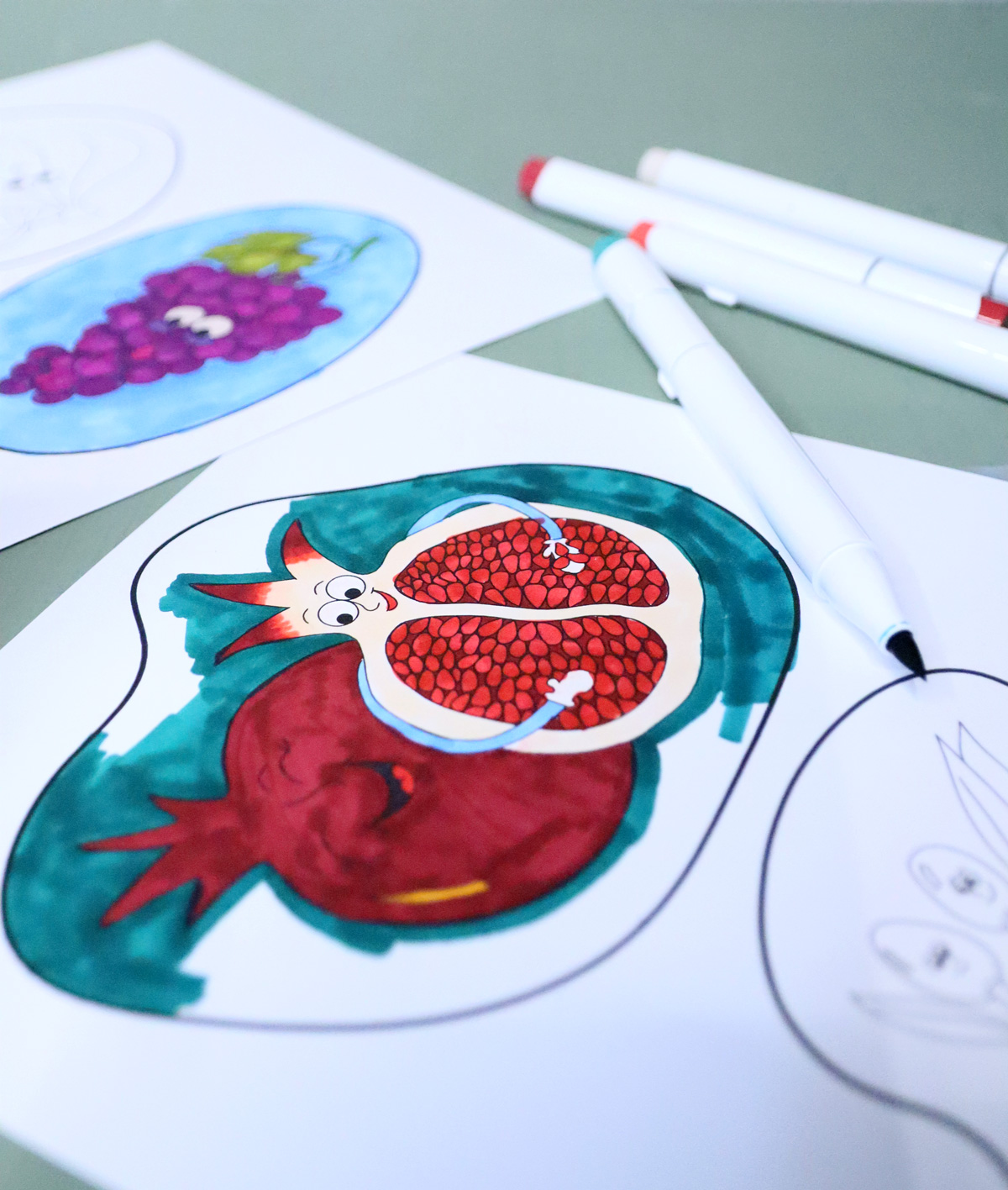 7 Species of Israel Craft - Shivat Haminim Color in Puppets PDF - Kids' Craft and Coloring Page for Tu B'shvat - Image 4