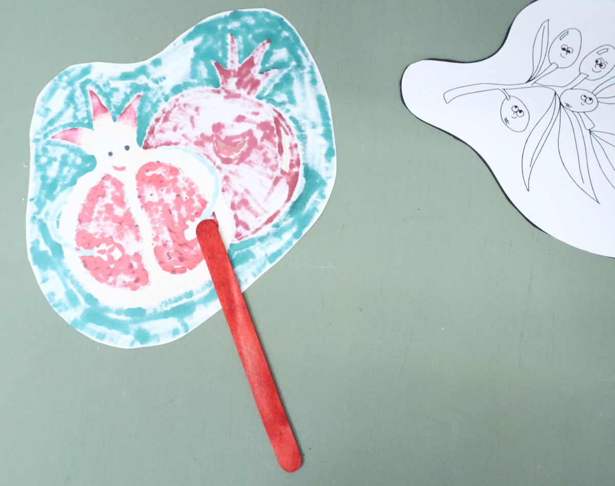 7 Species of Israel Craft - Shivat Haminim Color in Puppets PDF - Kids' Craft and Coloring Page for Tu B'shvat - Image 6