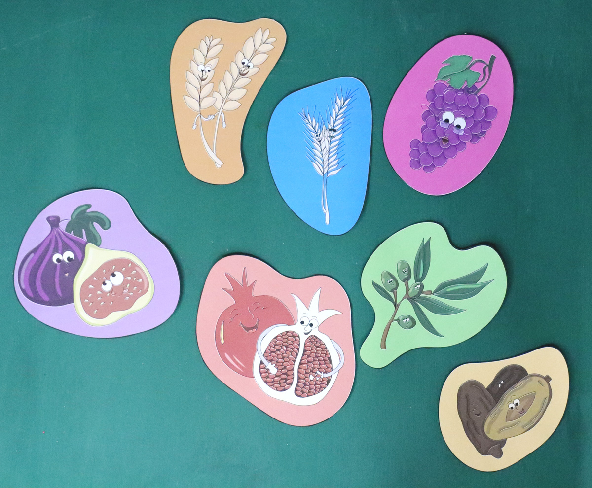 FULL COLOR 7 Species of Israel Craft - Shivat Haminim Printable Puppets - Image 5