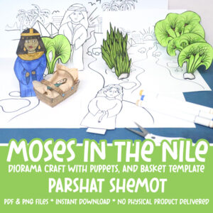 Shemot Parsha Craft | Moses in the Nile River Diorama and Puppets