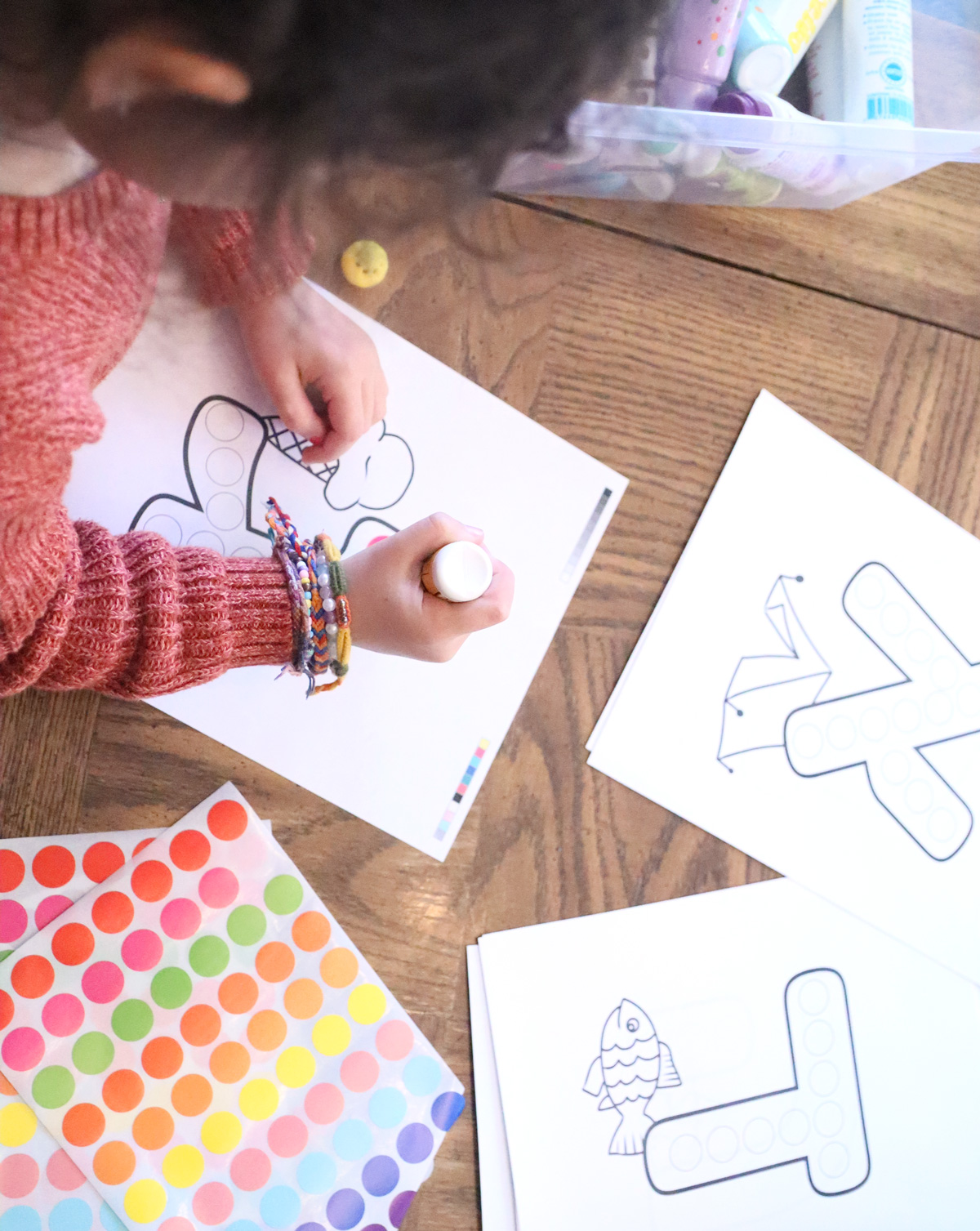 Aleph Bet Do a Dot Sheets - Hebrew School Coloring Pages and Activities - Image 5