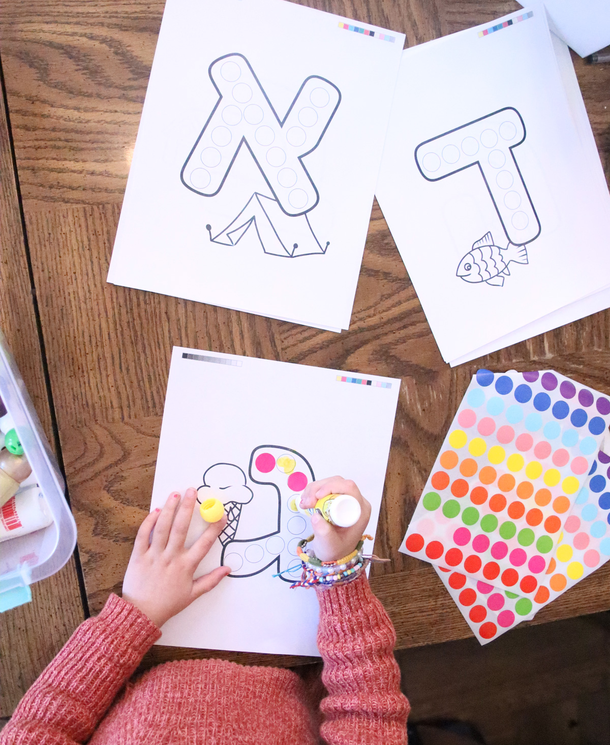 Aleph Bet Do a Dot Sheets - Hebrew School Coloring Pages and Activities - Image 7