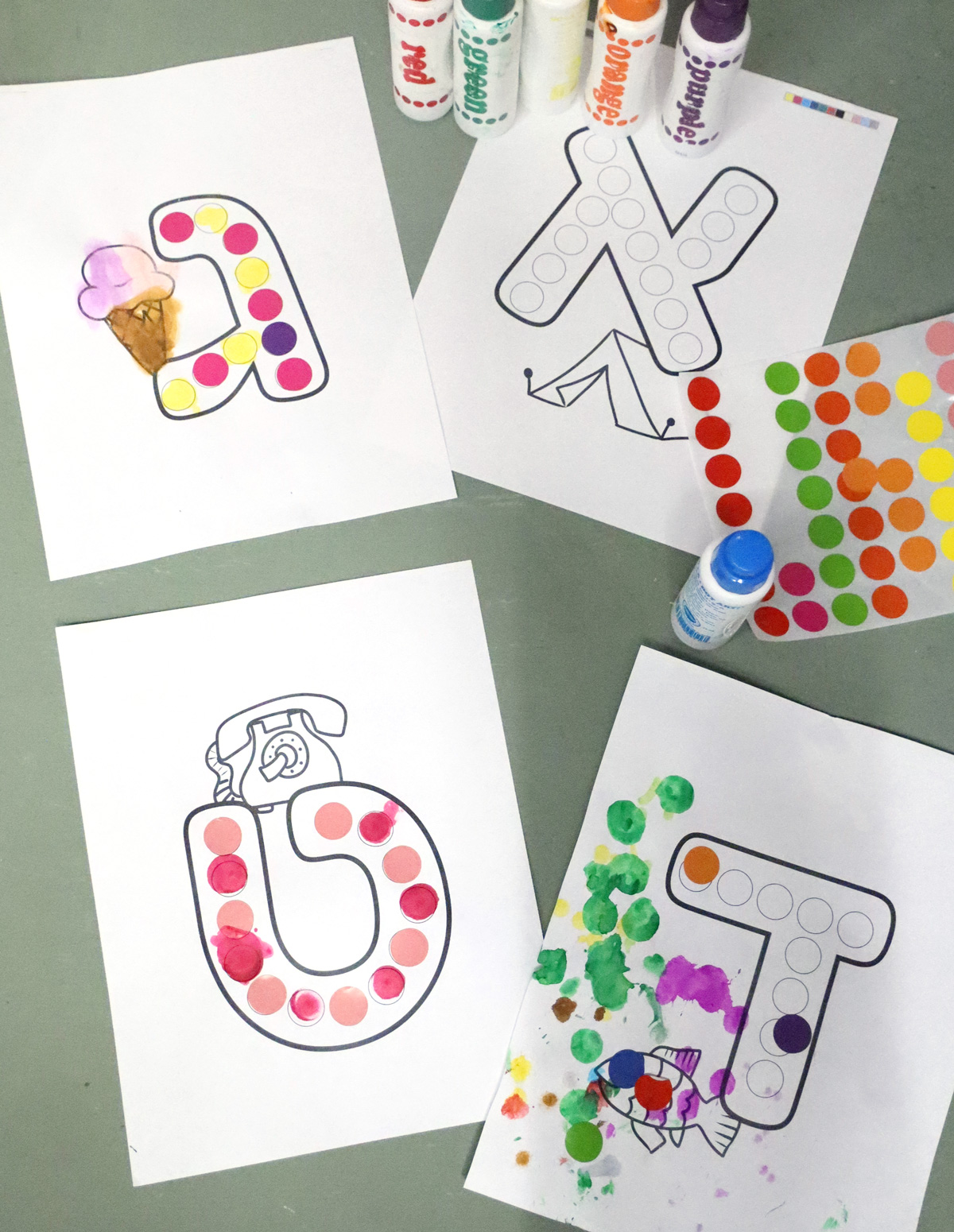 Aleph Bet Do a Dot Sheets - Hebrew School Coloring Pages and Activities - Image 11