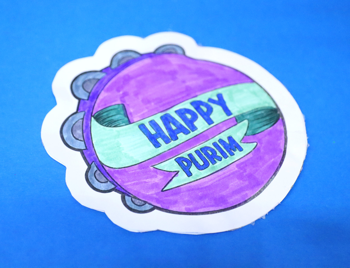 8 Purim Paper Graggers Craft Template - Coloring Pages and Crafts - Image 11