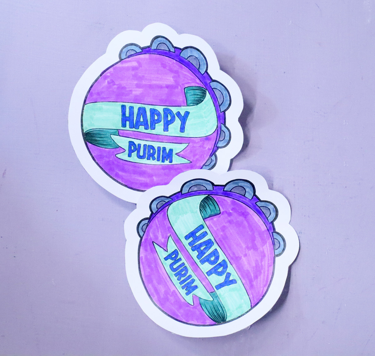 8 Purim Paper Graggers Craft Template - Coloring Pages and Crafts - Image 5