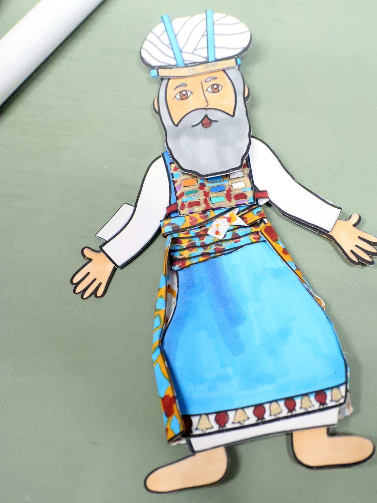 Priestly Garments Paper Dolls | High Priest and Common Priest (Kohen Gadol, Hedyot) Layered Clothing for Parshat Tetzaveh - Image 18