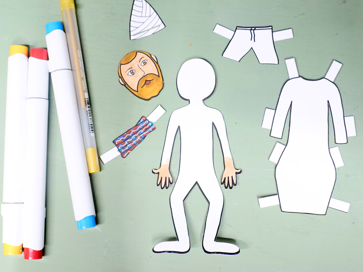 Priestly Garments Paper Dolls | High Priest and Common Priest (Kohen Gadol, Hedyot) Layered Clothing for Parshat Tetzaveh - Image 6