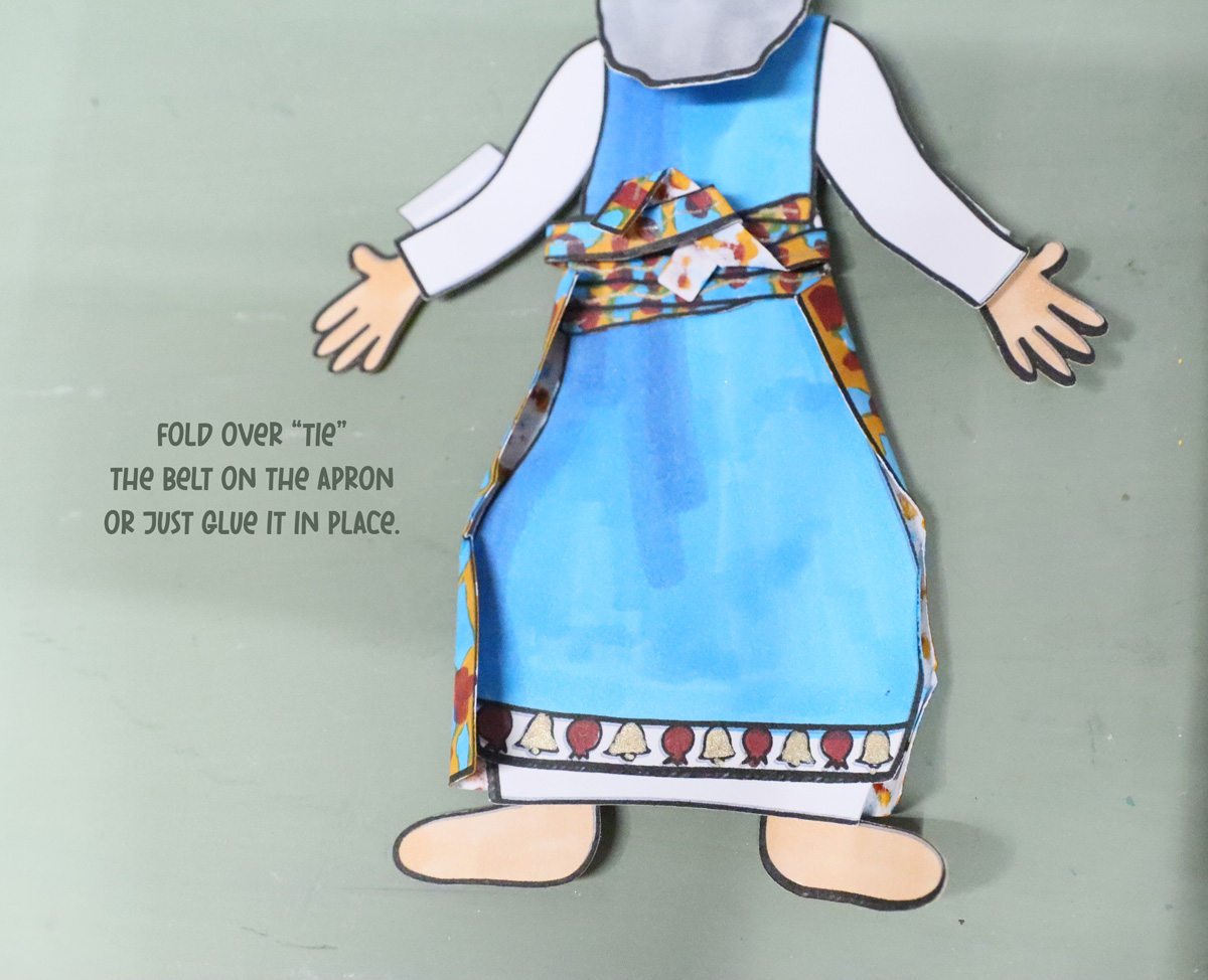Priestly Garments Paper Dolls | High Priest and Common Priest (Kohen Gadol, Hedyot) Layered Clothing for Parshat Tetzaveh - Image 11
