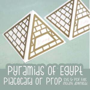 Great Pyramids of Egypt Passover Place Cards SVG and Printable |  Cut File and PDF for Pesach